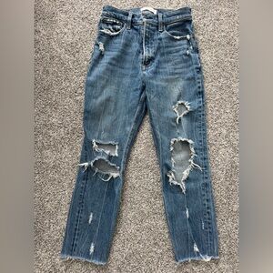 Abercrombie & Fitch Distressed Blue Jeans